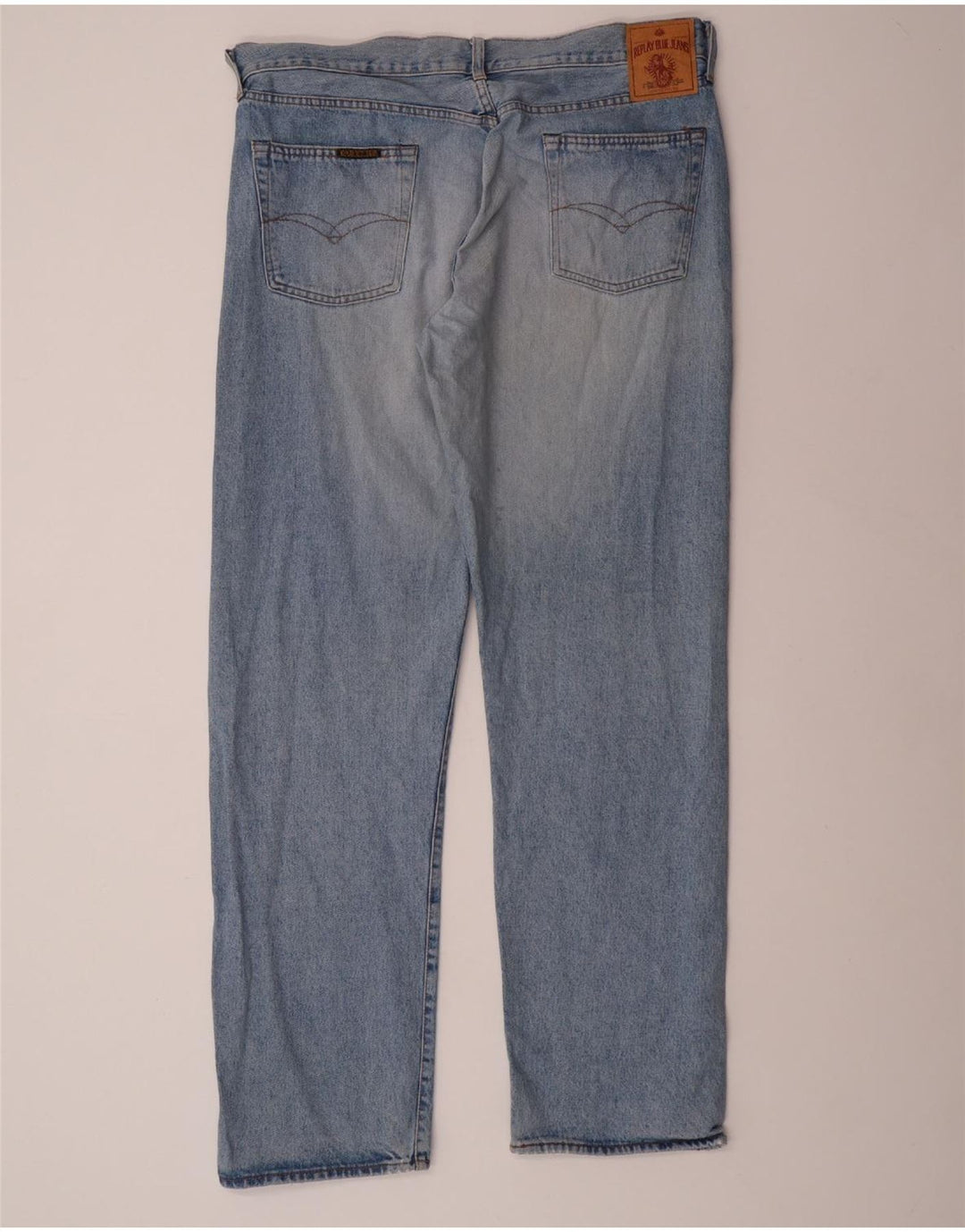 REPLAY Jeans dritti da uomo W40 L34 cotone blu