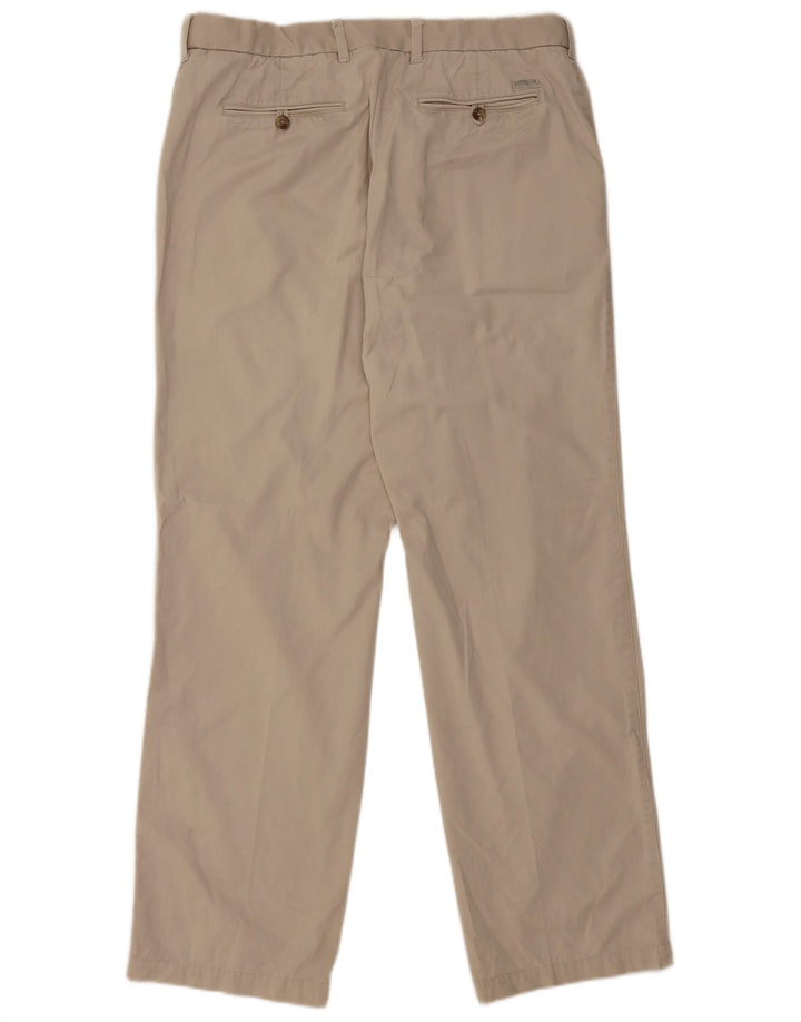 Pantaloni chino dritti da uomo Marks & Spencer W36 L33 in cotone beige