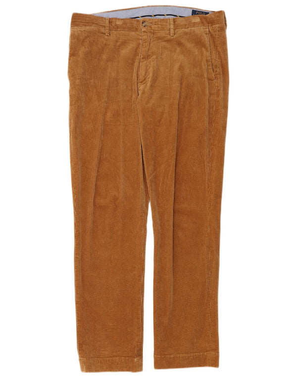 Ralph Lauren Mens Straight Corduroy Trousers W34 L32 Brown Cotton