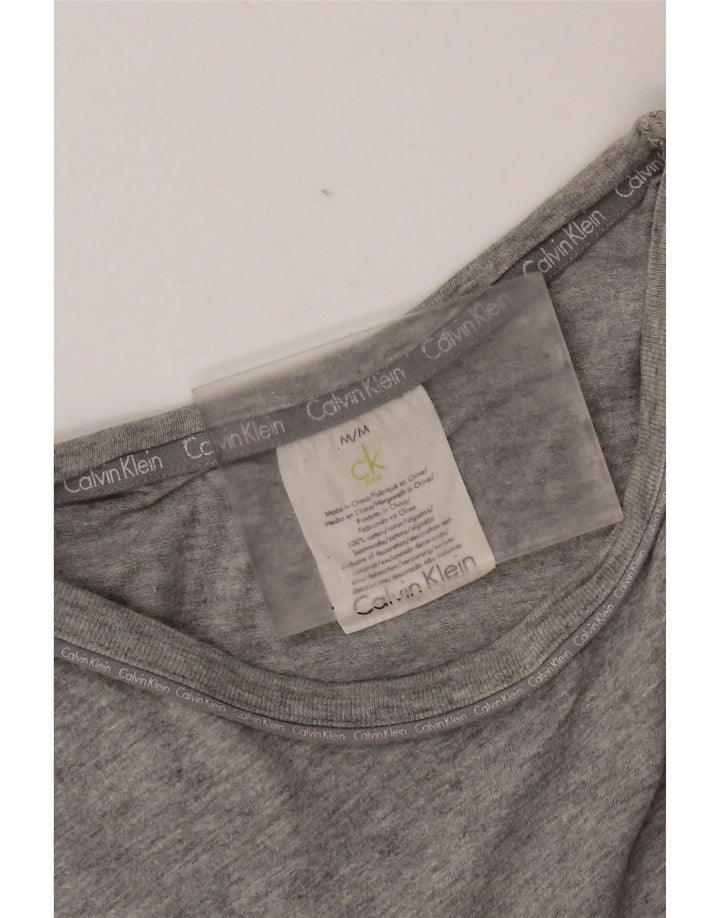 T-shirt da uomo Calvin Klein Top in cotone chiazzato grigio medio