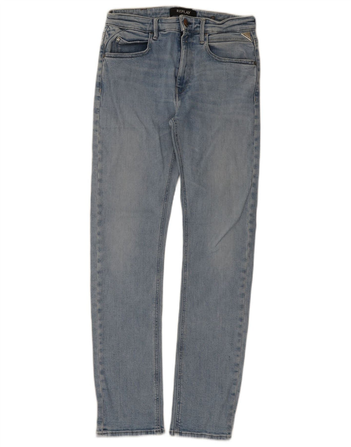 Jeans slim da donna Replay W27 L30 cotone blu