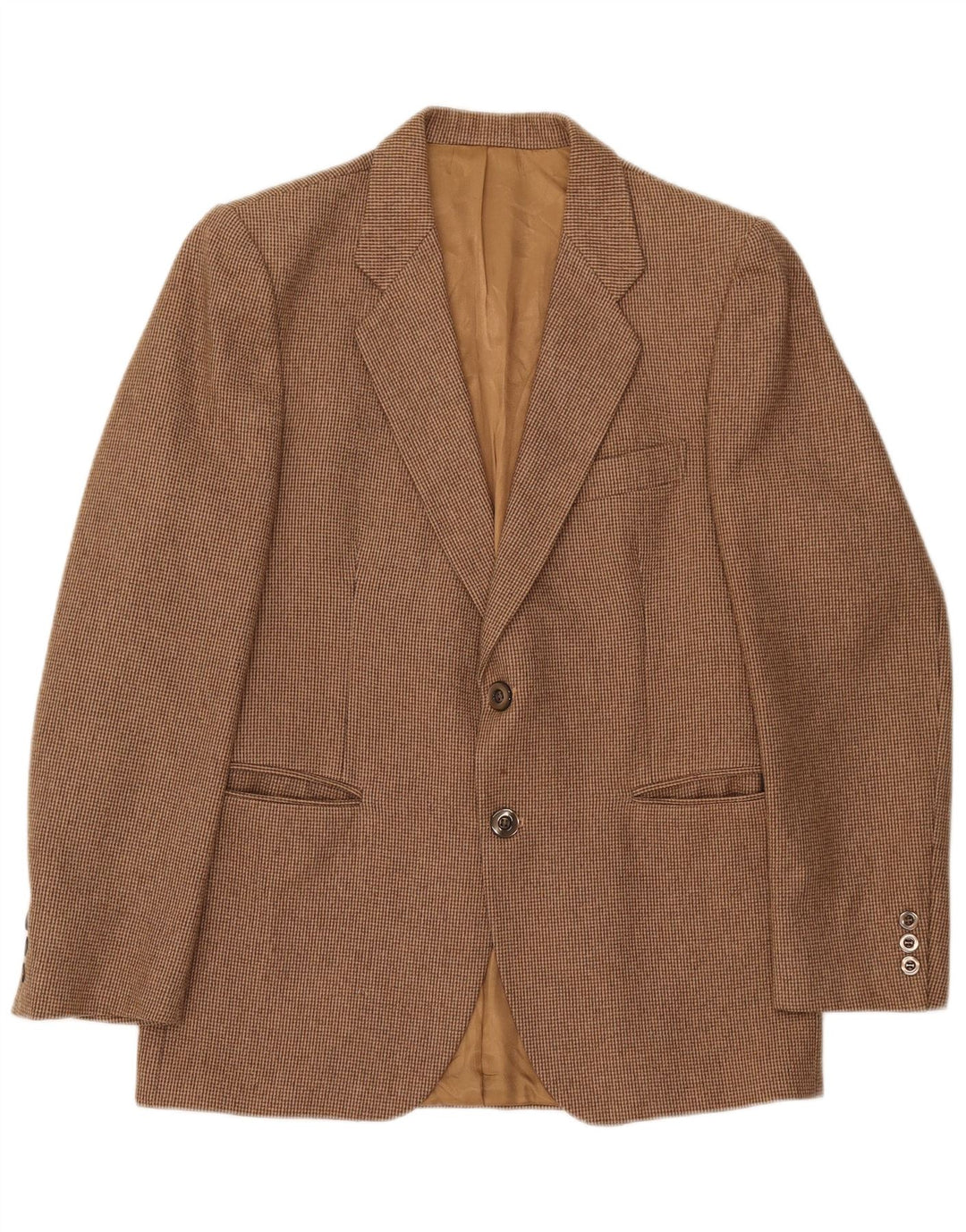 Abito vintage da uomo a 2 bottoni e 2 pezzi IT 48 medio W32 L28 marrone