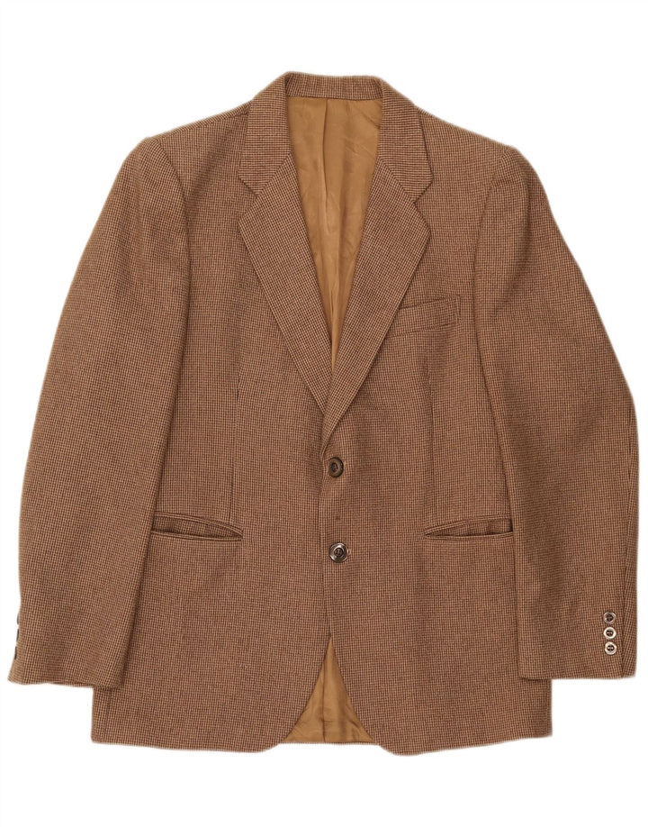 Abito vintage da uomo a 2 bottoni e 2 pezzi IT 48 medio W32 L28 marrone