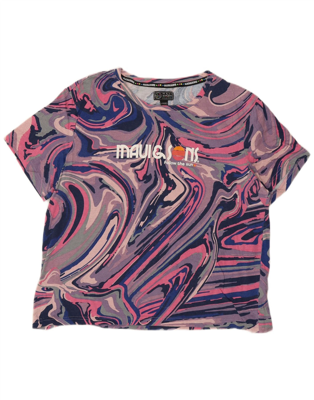 MAUI AND SONS Womens Graphic T-Shirt Top IT 44/46 Large Multicoloured