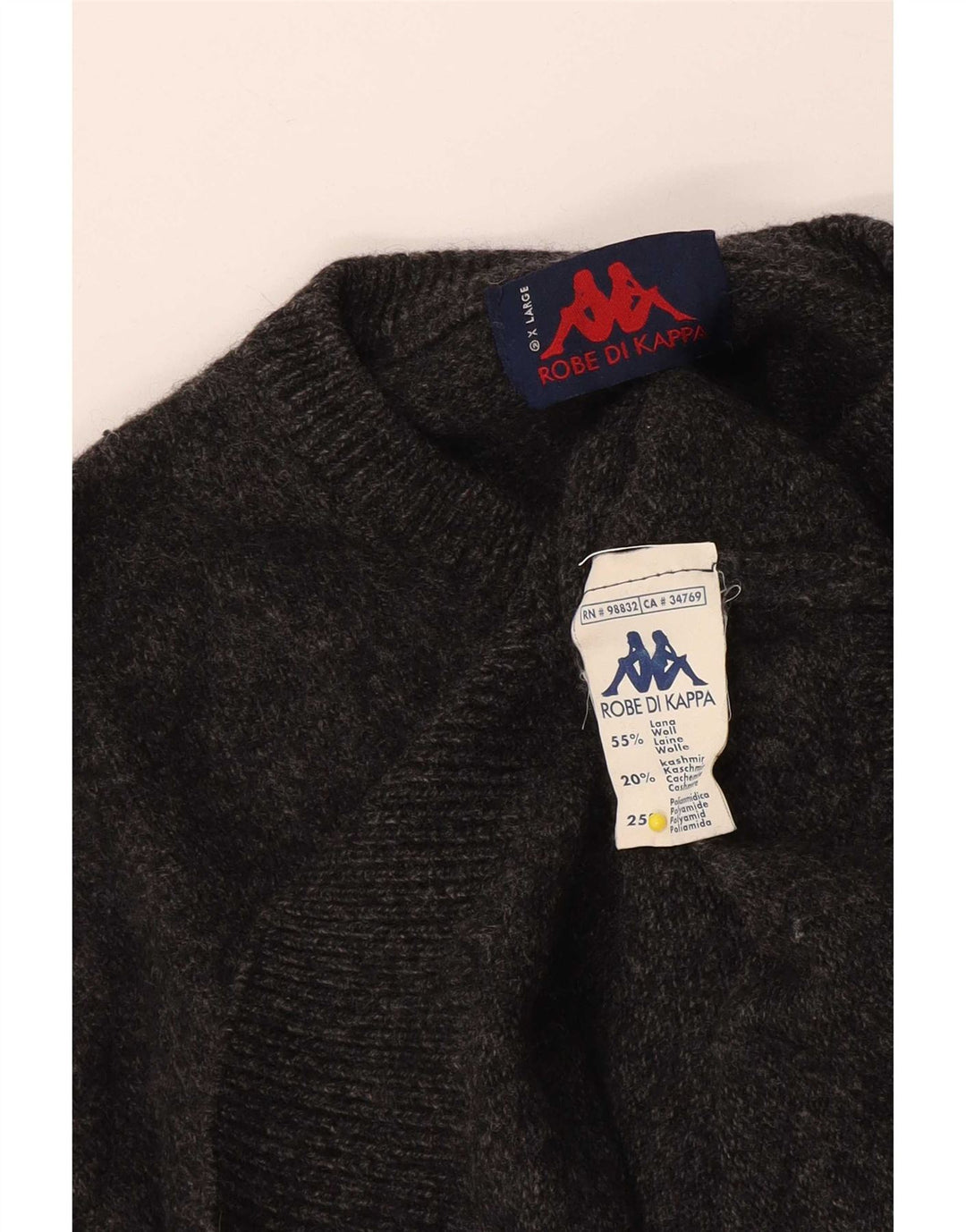 Maglione Kappa Uomo Girocollo XL Grigio Lana