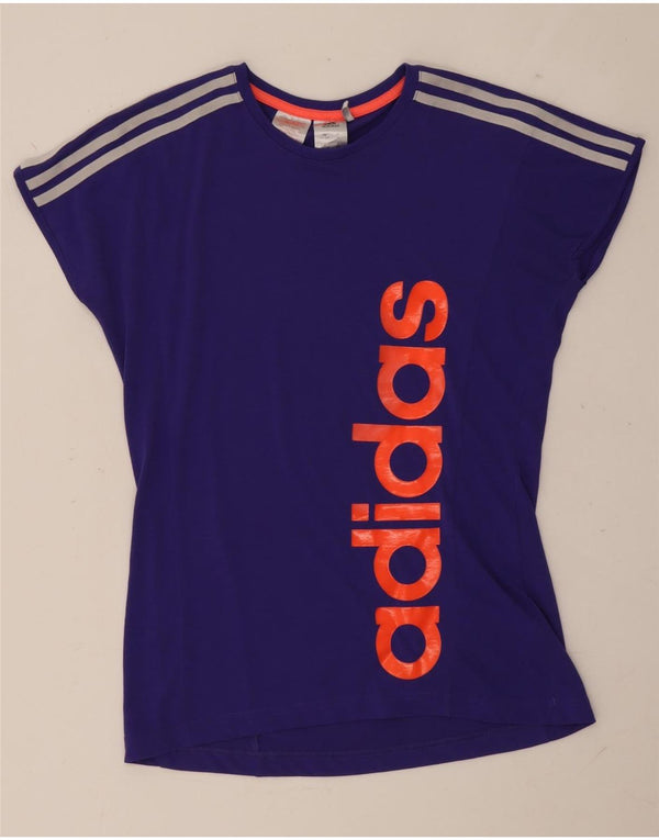 T-shirt grafica Adidas Bambina Climalite 13-14 anni in poliestere viola