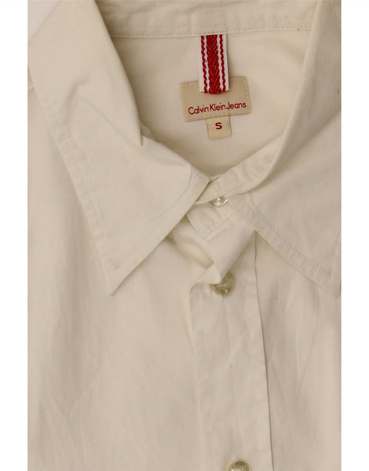 Camicia da uomo Calvin Klein Jeans piccola bianca