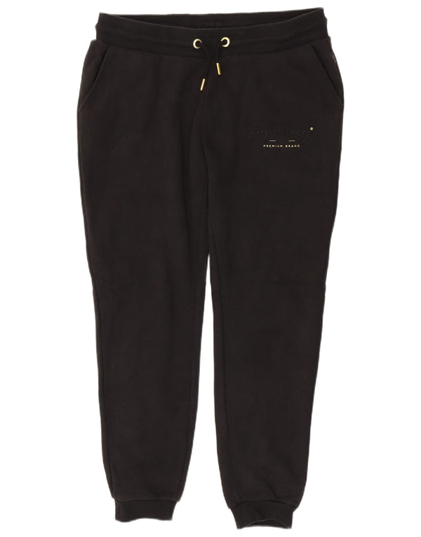 Pantaloni da tuta da donna Superdry Joggers UK 16 Large Nero Cotone