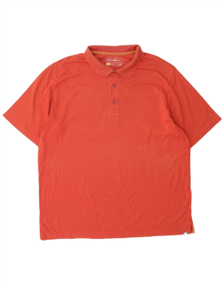 Polo da uomo EDDIE BAUER XL in cotone arancione
