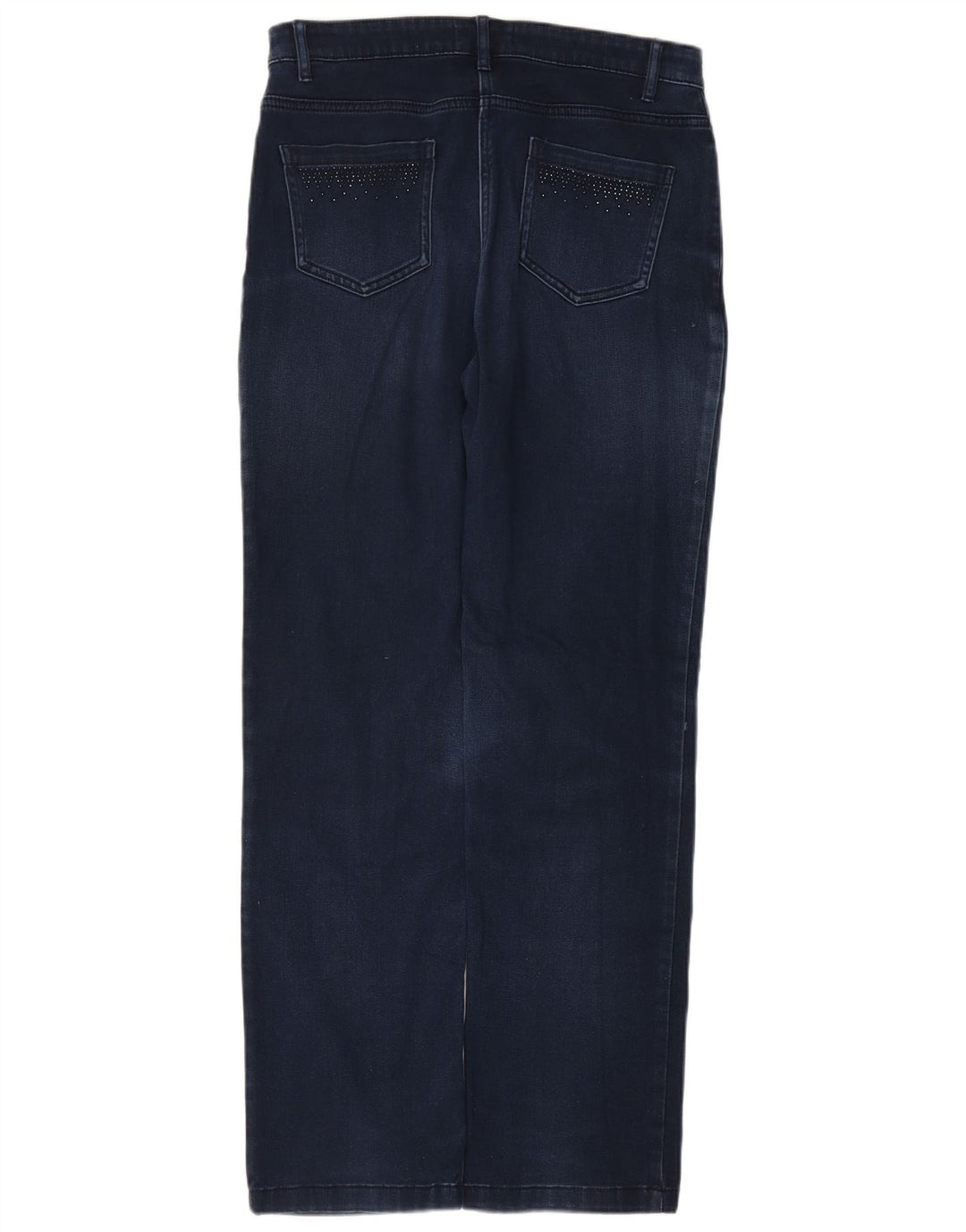 Jeans dritti da donna Marks & Spencer UK 12 medio W30 L30 cotone blu