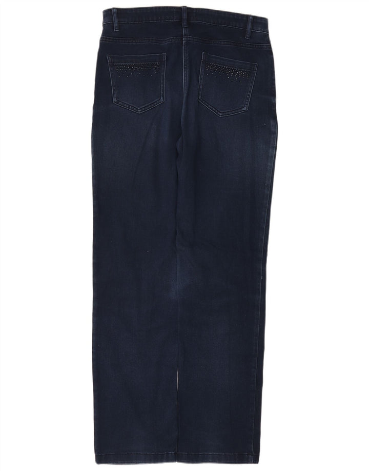 Jeans dritti da donna Marks & Spencer UK 12 medio W30 L30 cotone blu