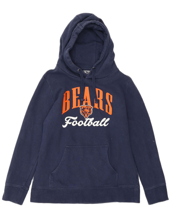 Maglia con cappuccio grafica da donna NFL Chicago Bears UK 14 blu navy medio