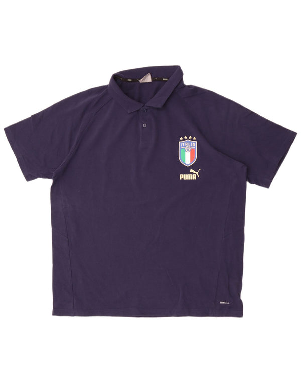 Polo Puma Italia da uomo XL in cotone blu navy