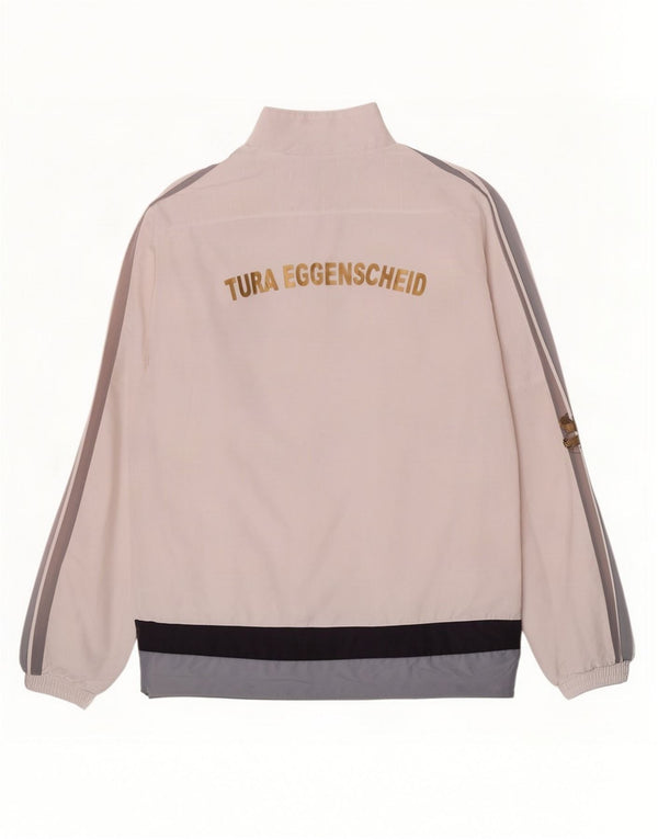Adidas Giacca da uomo con grafica grafica, giacca grande, poliestere color block bianco