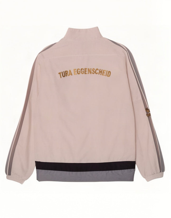 Adidas Giacca da uomo con grafica grafica, giacca grande, poliestere color block bianco