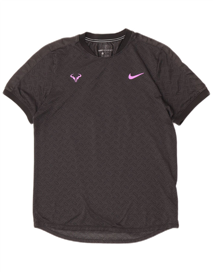 T-shirt da uomo Nike Top grigio medio geometrico