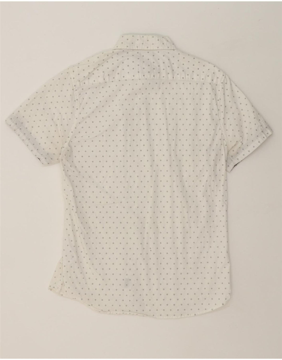 LEE Mens Regular Fit Short Sleeve Shirt Medium White Spotted Cotton Vintage Lee and Second-Hand Lee from Messina Hembry 