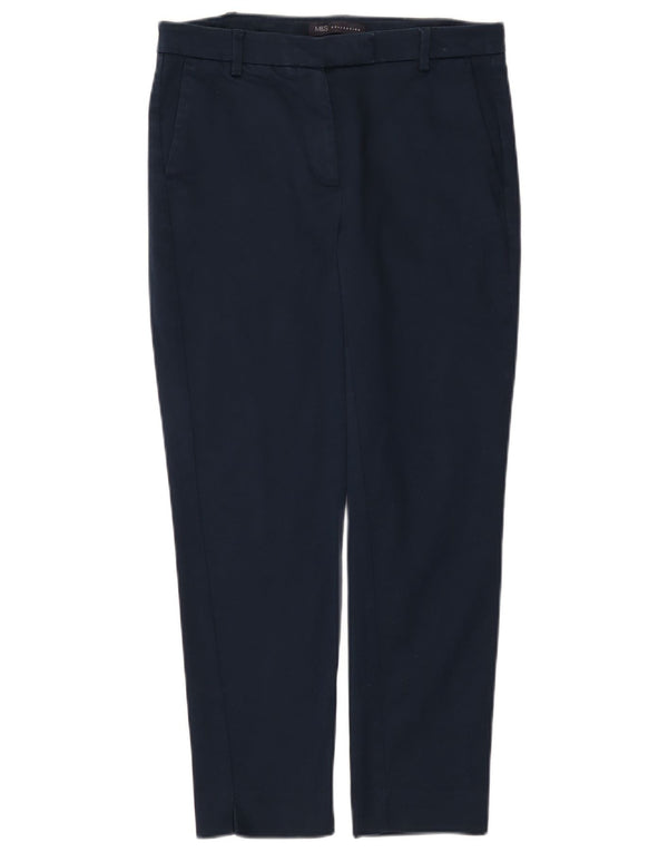 Pantaloni corti da donna Marks & Spencer UK 10 piccoli W30 L25 blu navy