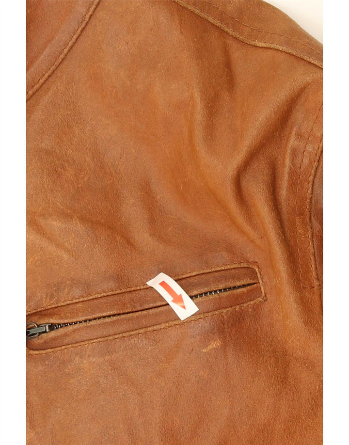 Giacca in pelle da uomo Bata UK 38 Marrone medio