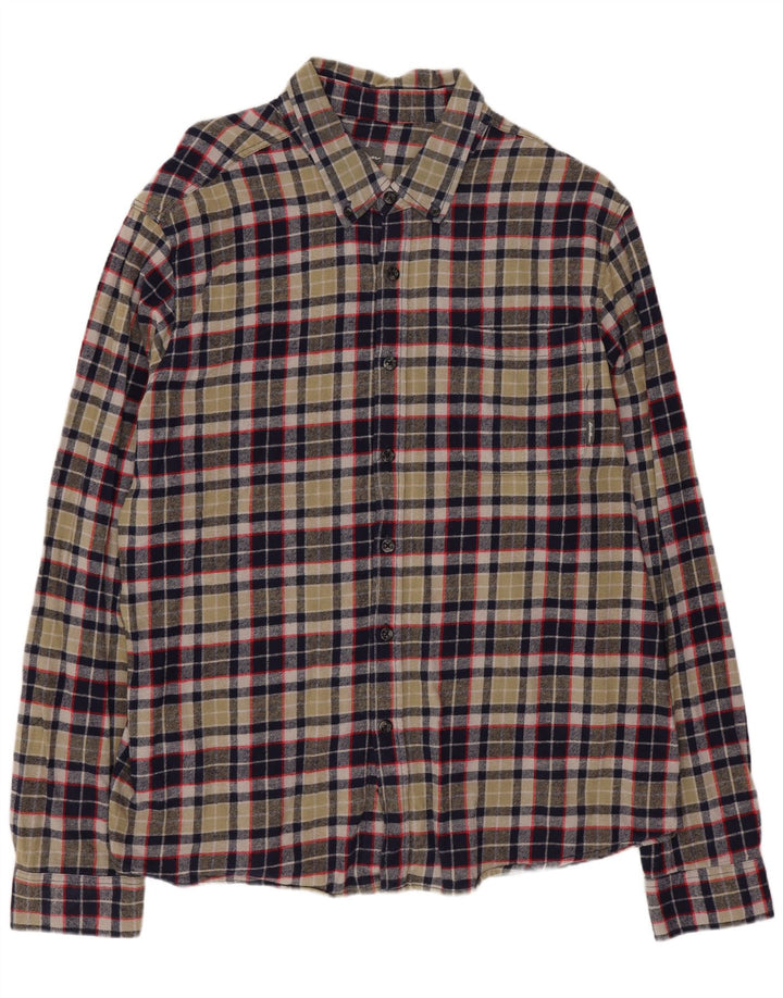 Camicia da uomo in flanella Eddie Bauer XL a quadri verdi