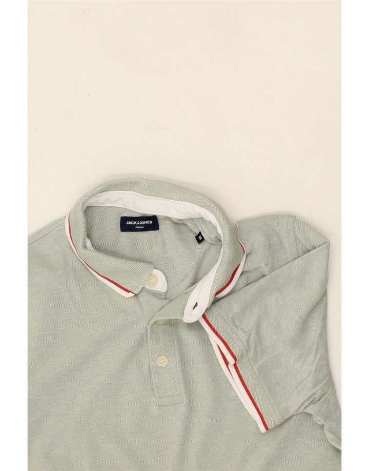 JACK & JONES Mens Polo Shirt Medium Grey Cotton Vintage Jack & Jones and Second-Hand Jack & Jones from Messina Hembry 