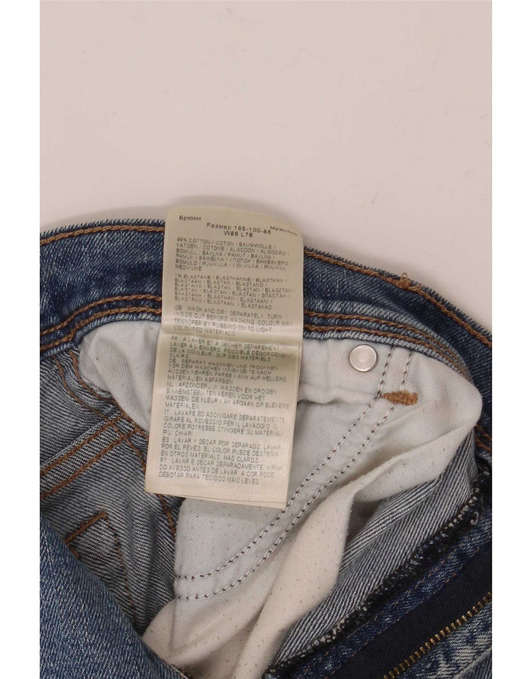 Jeans dritti da uomo Wrangler W34 L30 cotone blu