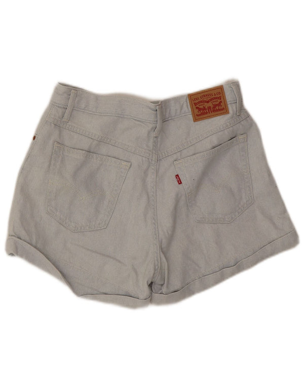 Pantaloncini di jeans a vita alta mamma da donna Levi's W29 cotone blu medio