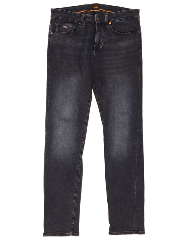 Jeans slim da uomo Hugo Boss W31 L32 cotone blu navy
