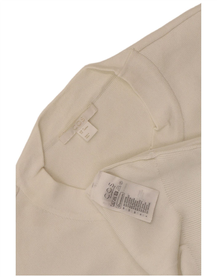 Maglione maglione girocollo da donna Cos UK 14 Viscosa bianca media