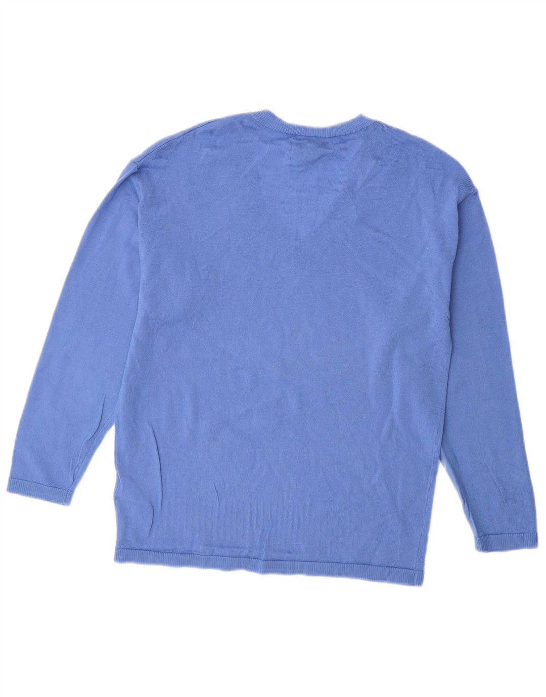 Maglione maglione con scollo a V da donna Marks & Spencer UK 6 XS lana merino blu