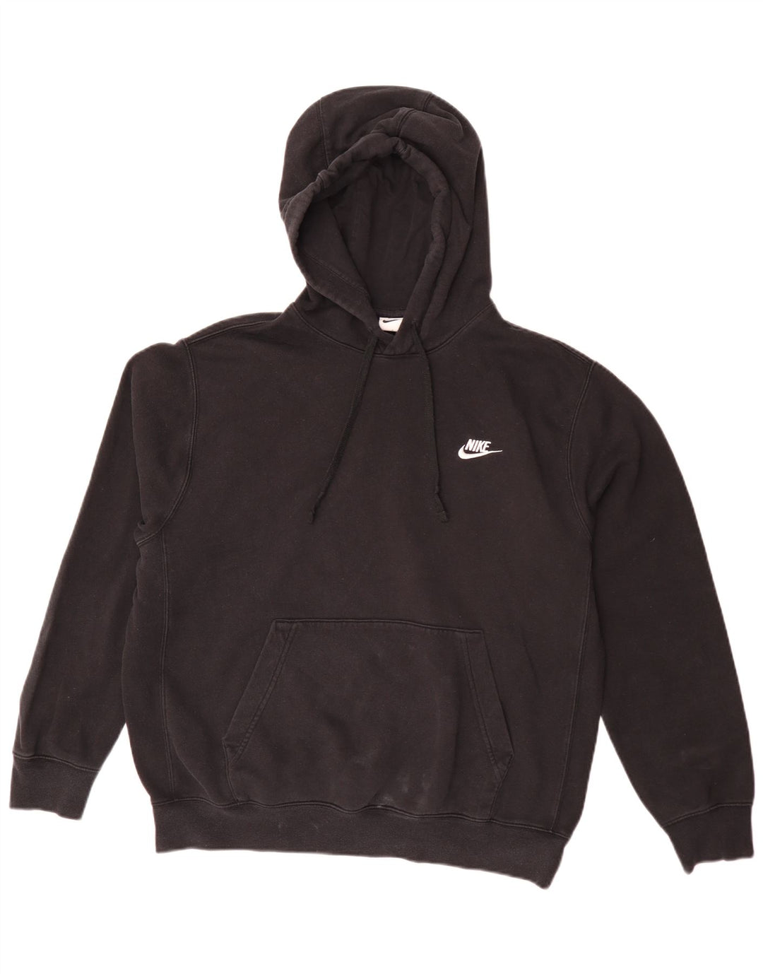 Felpa con cappuccio Nike da uomo, vestibilità ampia, cotone medio nero