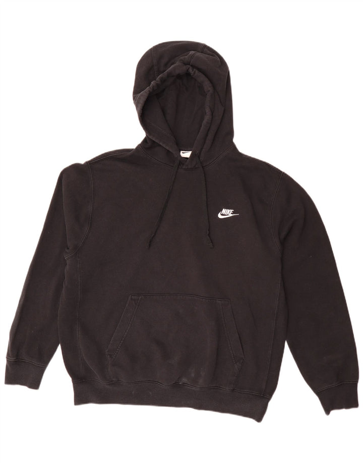 Felpa con cappuccio Nike da uomo, vestibilità ampia, cotone medio nero