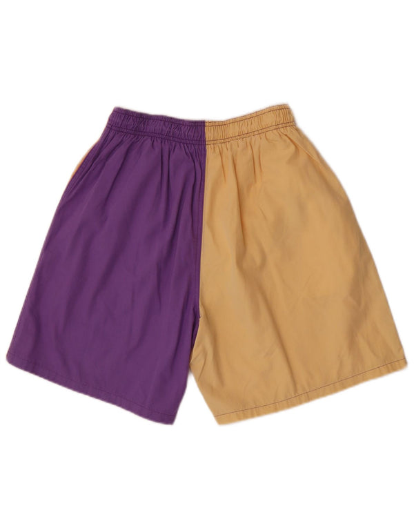 Pantaloncini sportivi grafici da uomo Aquarium UK 42 Large Viola Colourblock Cotton