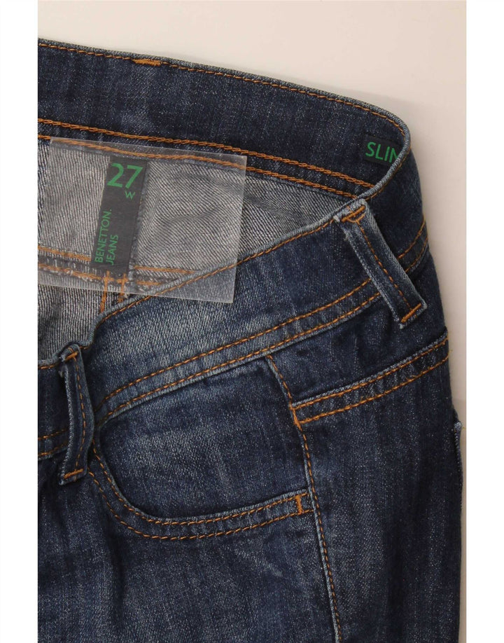 Jeans slim da donna Benetton W27 L28 Blu