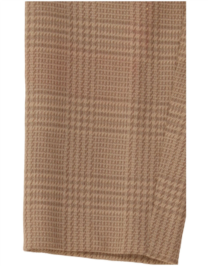 Giacca blazer vintage da donna a 2 bottoni IT 44 in lana pied de poule beige medio