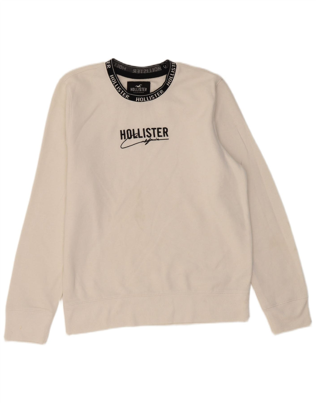 Felpa grafica da uomo HOLLISTER in cotone bianco medio