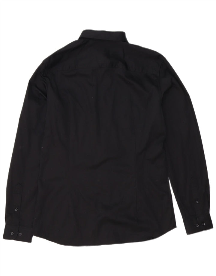 Camicia da uomo Jack & Jones grande in cotone nero