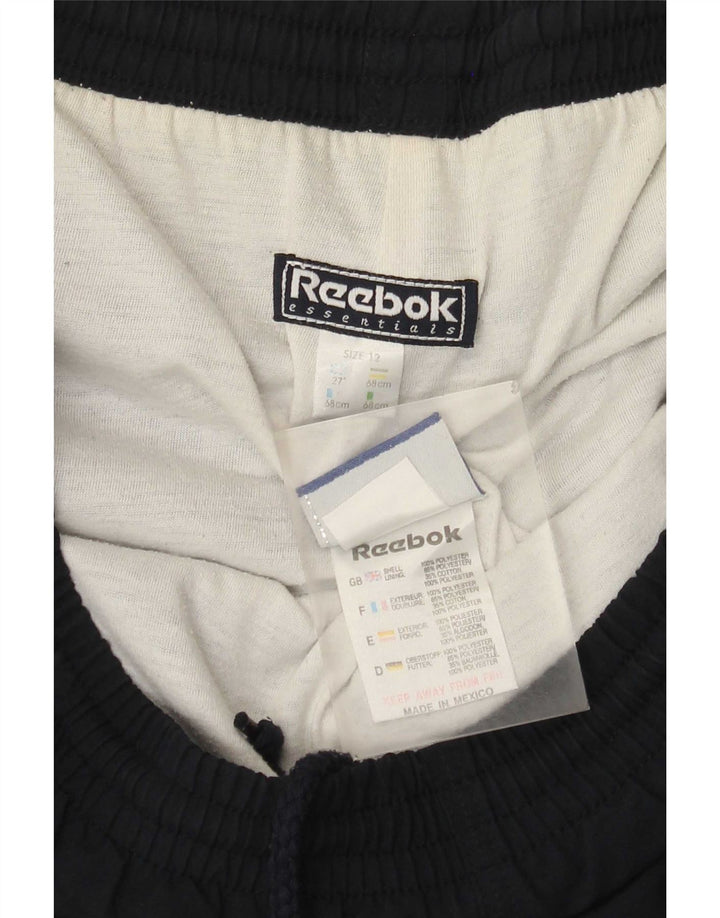 Pantaloni da tuta da donna Reebok US 12 Large in poliestere blu navy