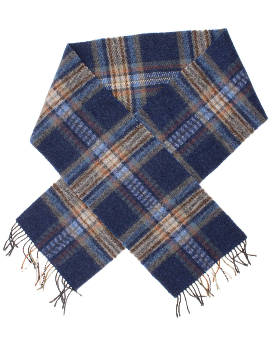 Sciarpa rettangolare da uomo Blarney Taglia unica in lana d'agnello scozzese blu classica