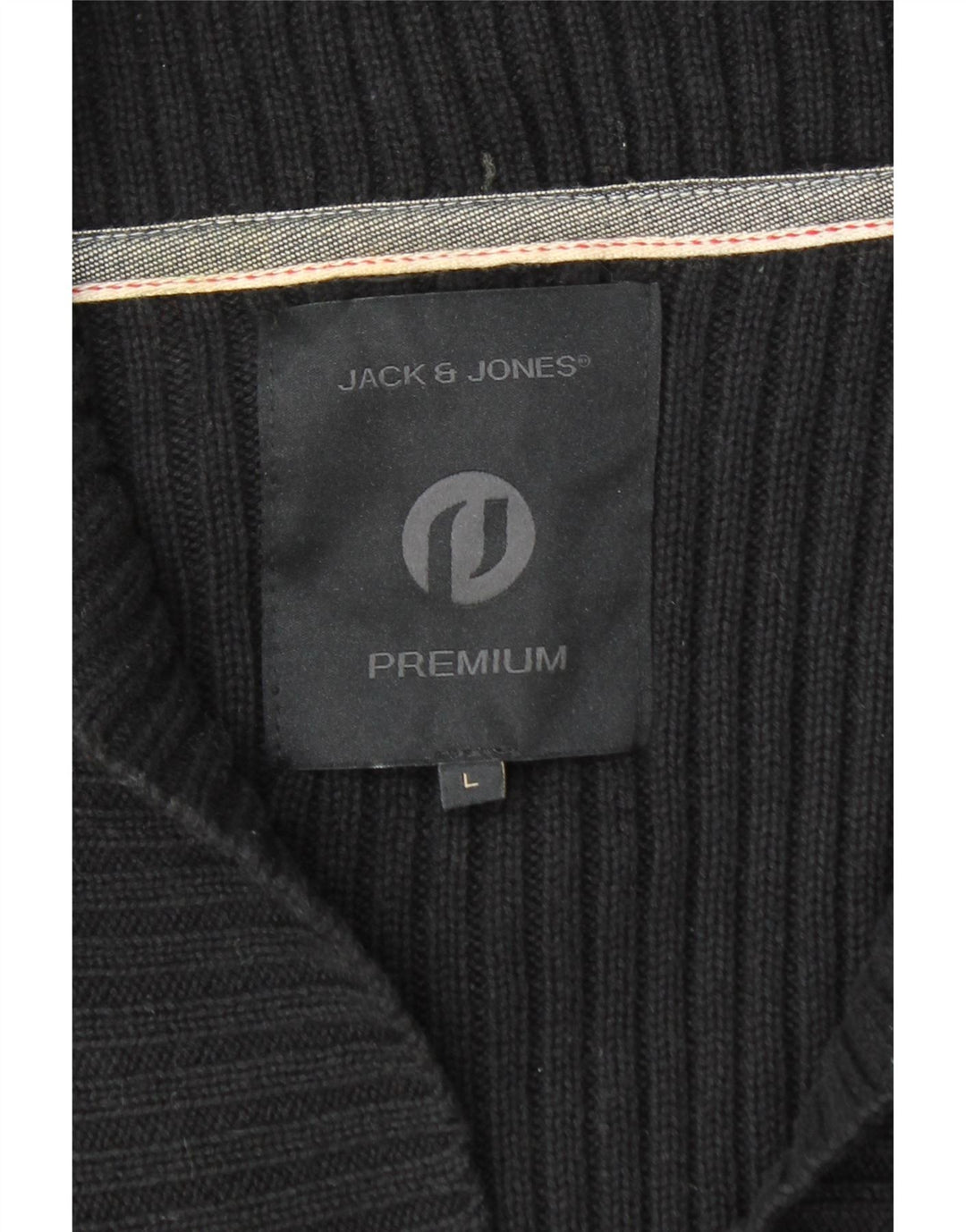 Maglione cardigan da uomo Jack & Jones grande cotone nero