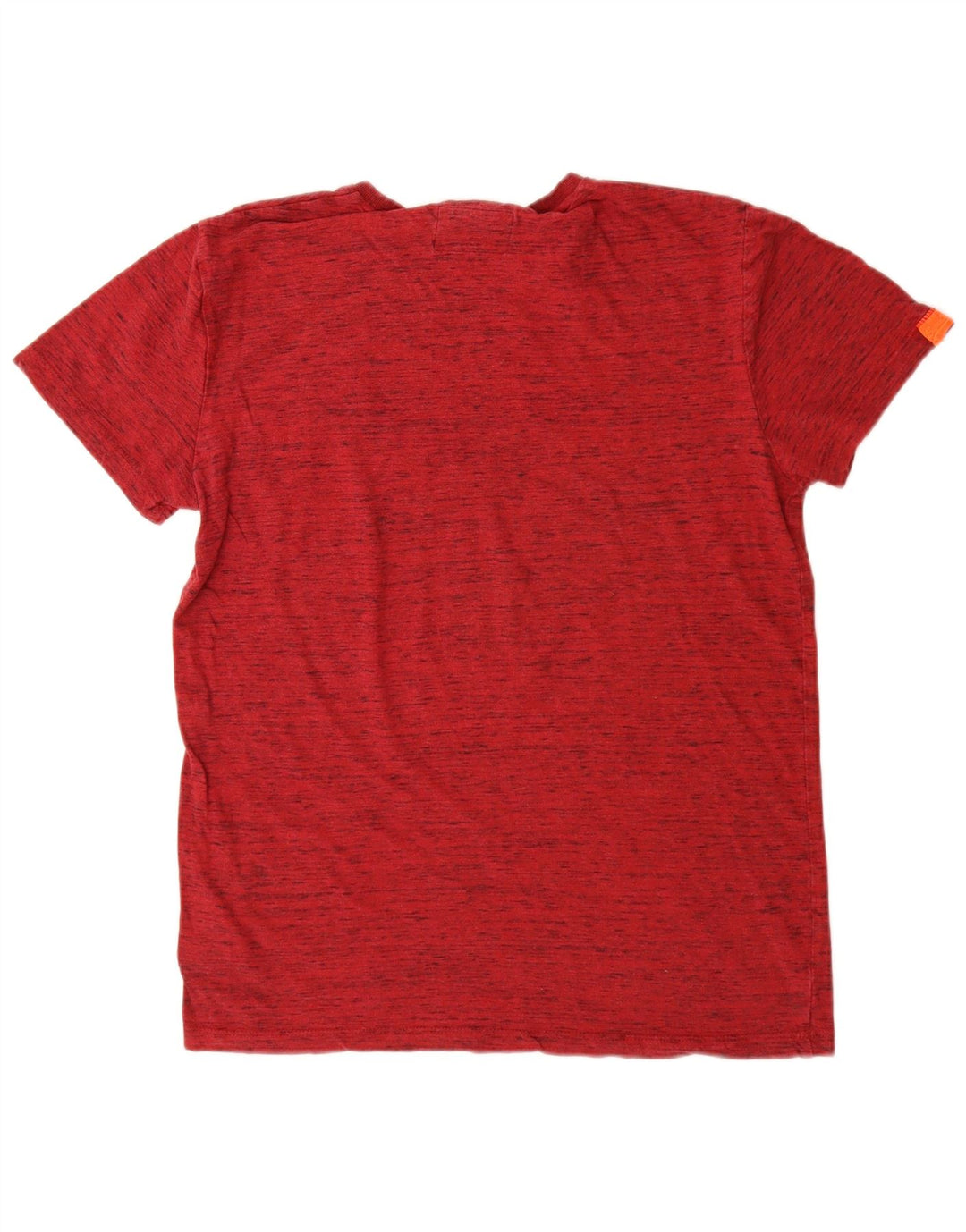 T-shirt da uomo Superdry Top in cotone chiazzato rosso medio