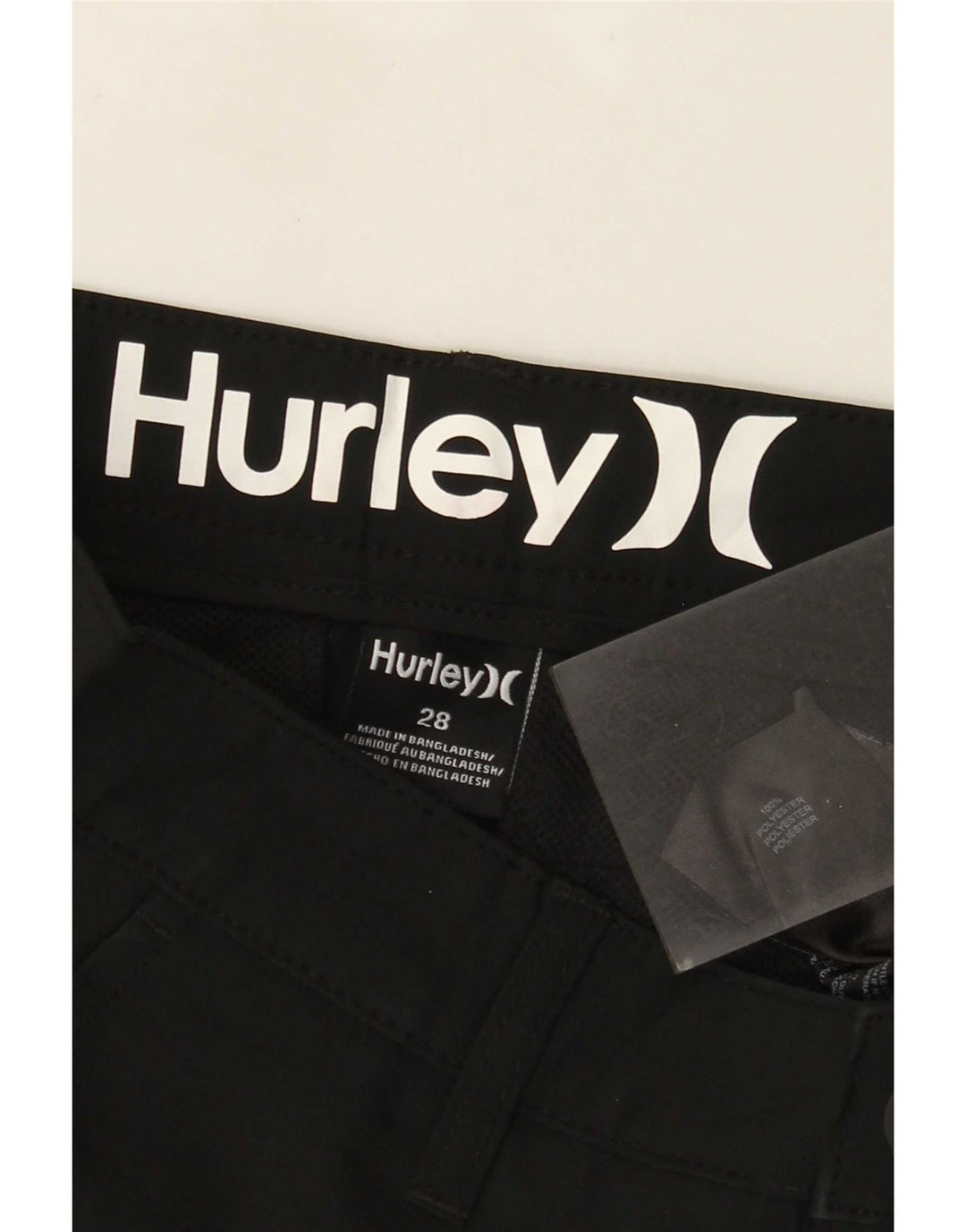 Pantaloncini chino da uomo Hurley W28 piccoli in poliestere nero