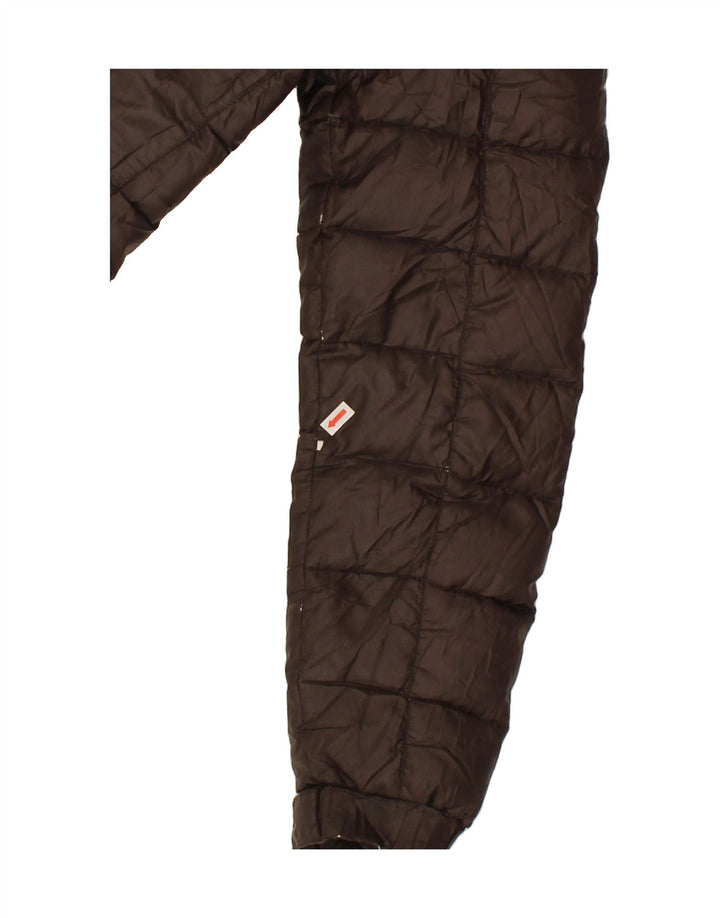 VINTAGE Womens Padded Coat UK 14 Large Brown Polyester Vintage Vintage and Second-Hand Vintage from Messina Hembry 