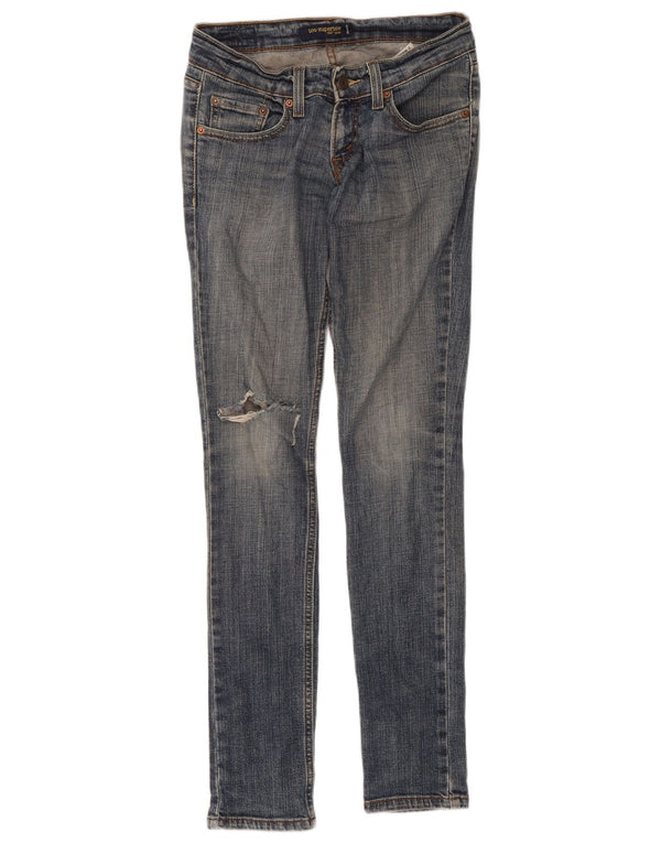 Levi's Donna 524 Too Superlow Distressed Jeans Skinny US 0 XS W30 L30 Blu