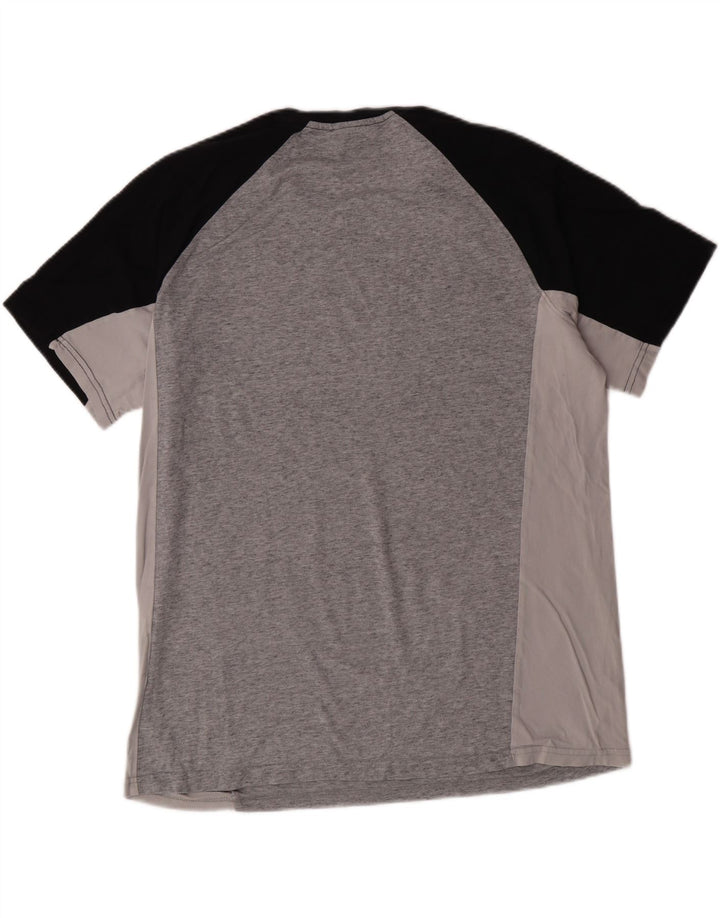 CHAMPION Mens Graphic T-Shirt Top XL Grey Colourblock Vintage Champion and Second-Hand Champion from Messina Hembry 