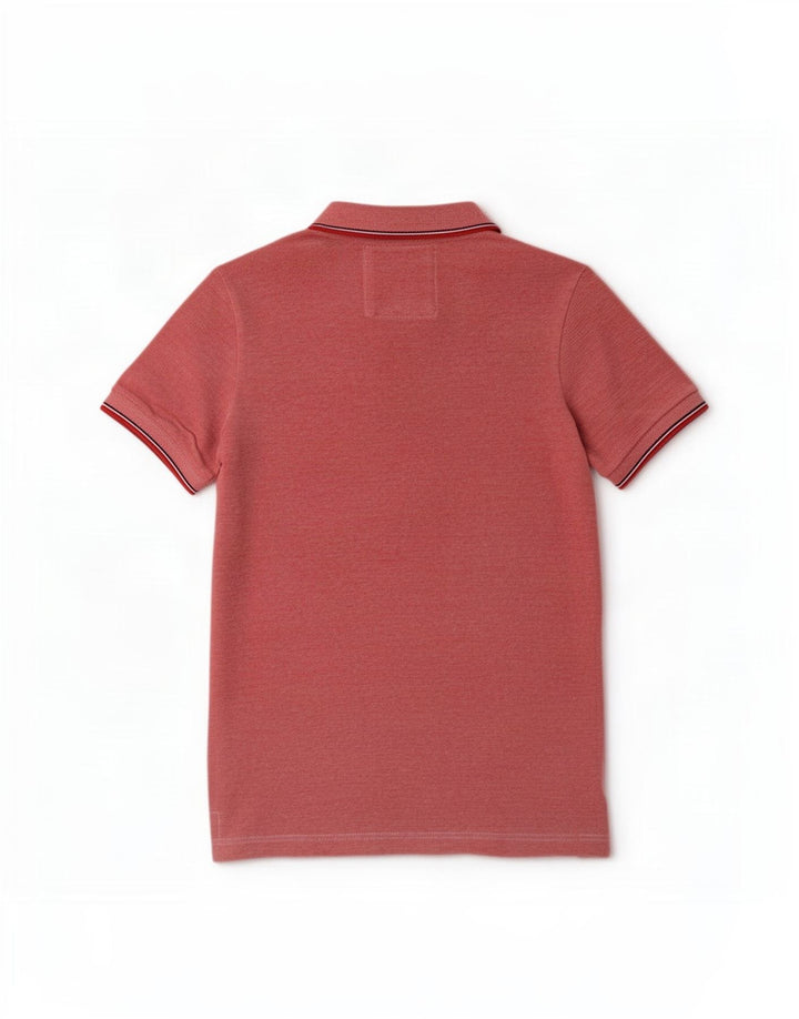 Polo da uomo Superdry in cotone rosa medio