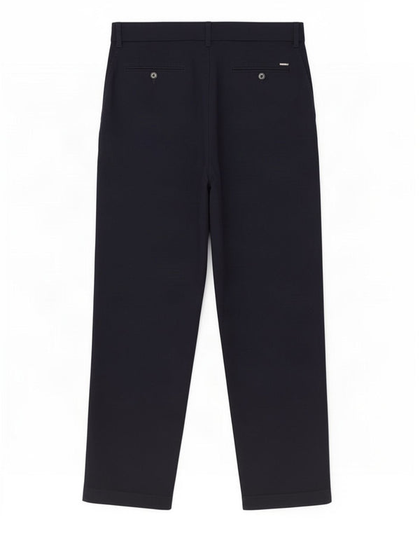 Pantaloni chino con pegging da uomo Marks & Spencer W34 L33 cotone blu navy
