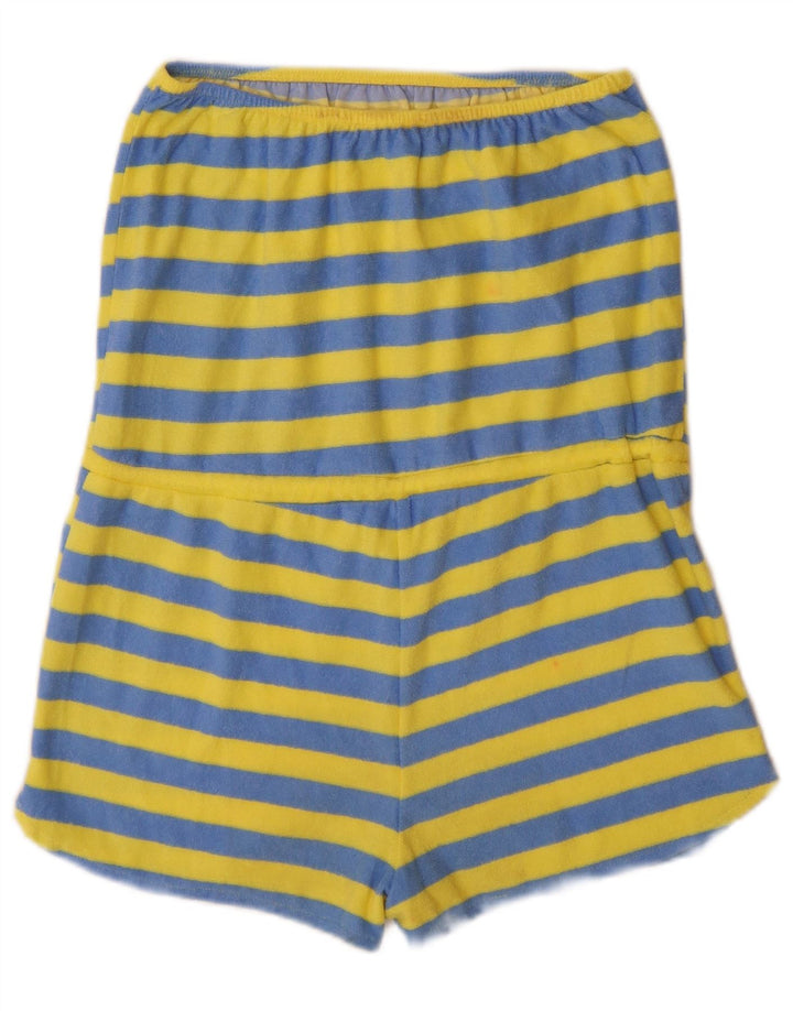 Tutina corta senza spalline da donna Zara UK 12 Cotone a righe blu medio