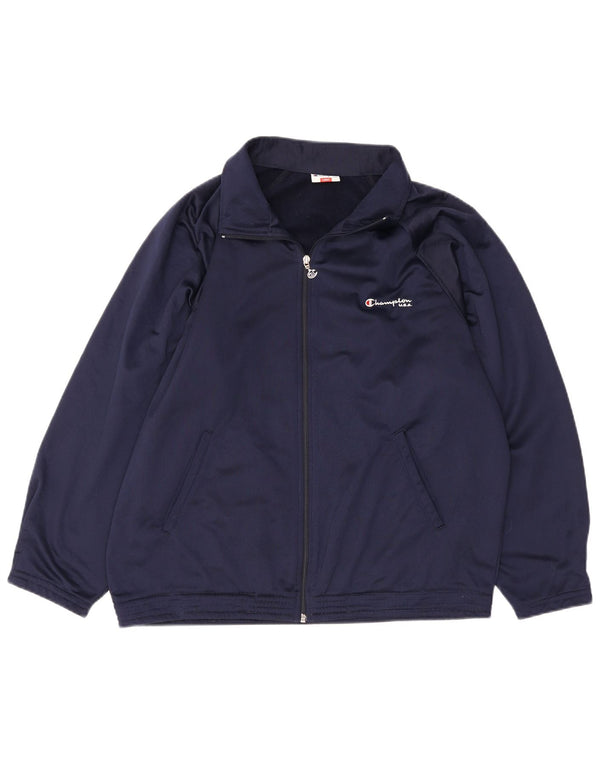Giacca da tuta da uomo Champion Large in poliestere blu navy