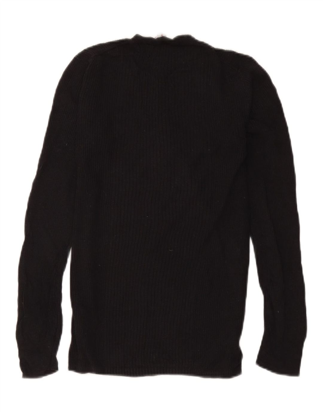 Gap Donna Maglia Regular Fit Top Manica Lunga UK 12 Viscosa Nera Media